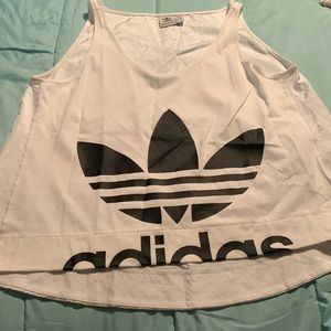White adidas tank top